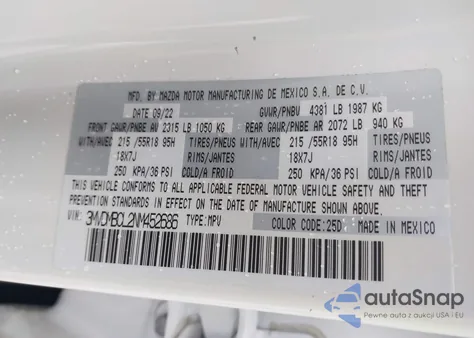 2022 Mazda Cx-30 Preferred from USA, damaged, VIN 3MVDMBCL2NM452686